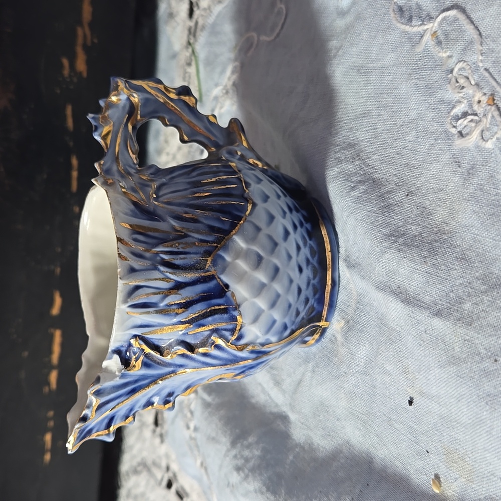 Antique FloBlu Porcelain Pitcher TIA - Picture 1 of 8